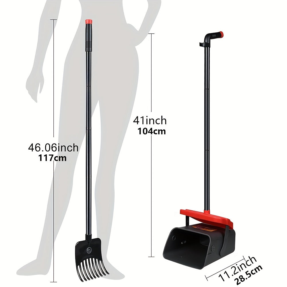 Dog Pooper Scooper Set with Swivel Bin