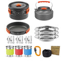 Pot Kettle Camping Cookware Set Grey