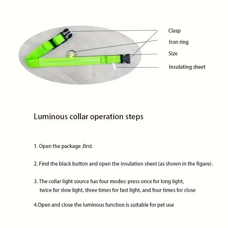LED Night Safety Dog Leash | Glow-in-the-Dark Reflective Leash for Night Walks & Trail Runs