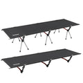 Lightweight Camping Cot Collapsible Sleeping Bed Black