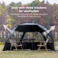 3–4 Person One-Touch Camping Tent Silver Coated Black